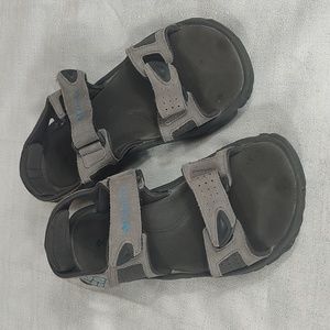 Columbia Gray Velcro Closure Summer Strappy Sandals Open Toe Mens Size 9